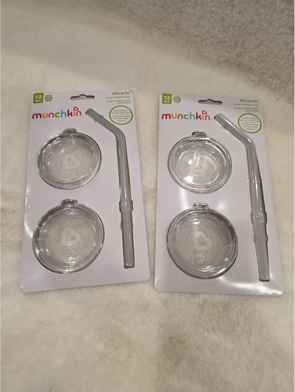 Munchkin Miracle Straw & Sipper Lids for 360 Cups (2 Pack)